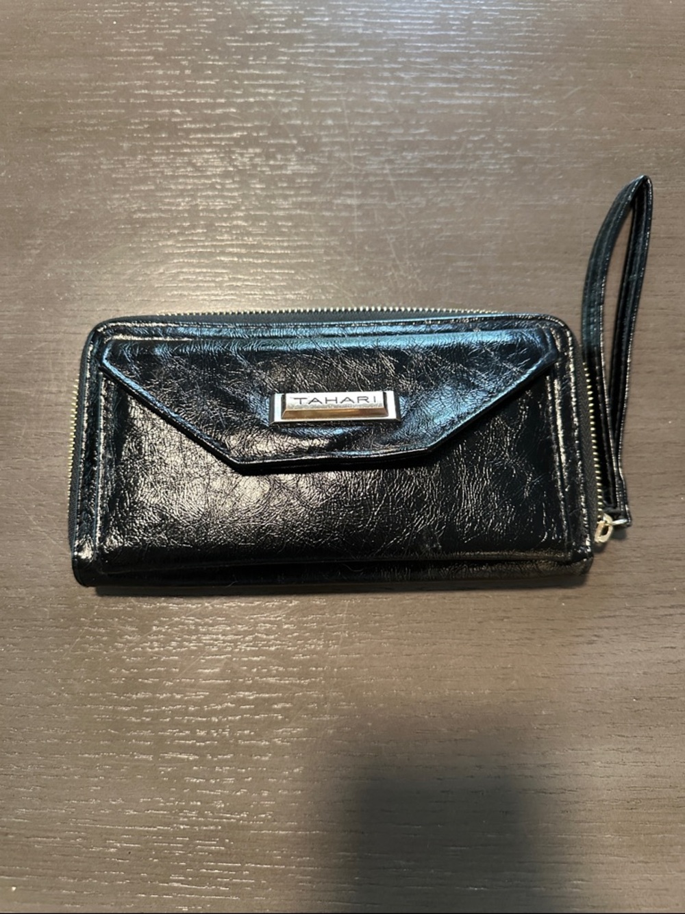 Tahari wallet clutch in black